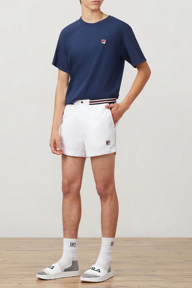 Fila Shorts Herre Hvite Høy Tide 4 215387-CMF